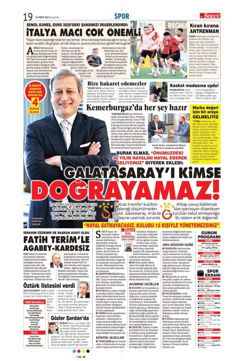 26 Mayıs 2021 Çarşamba günün spor manşetleri | Fenerbahçe, Galatasaray, Beşiktaş ve Trabzonspor'dan transfer haberler 10