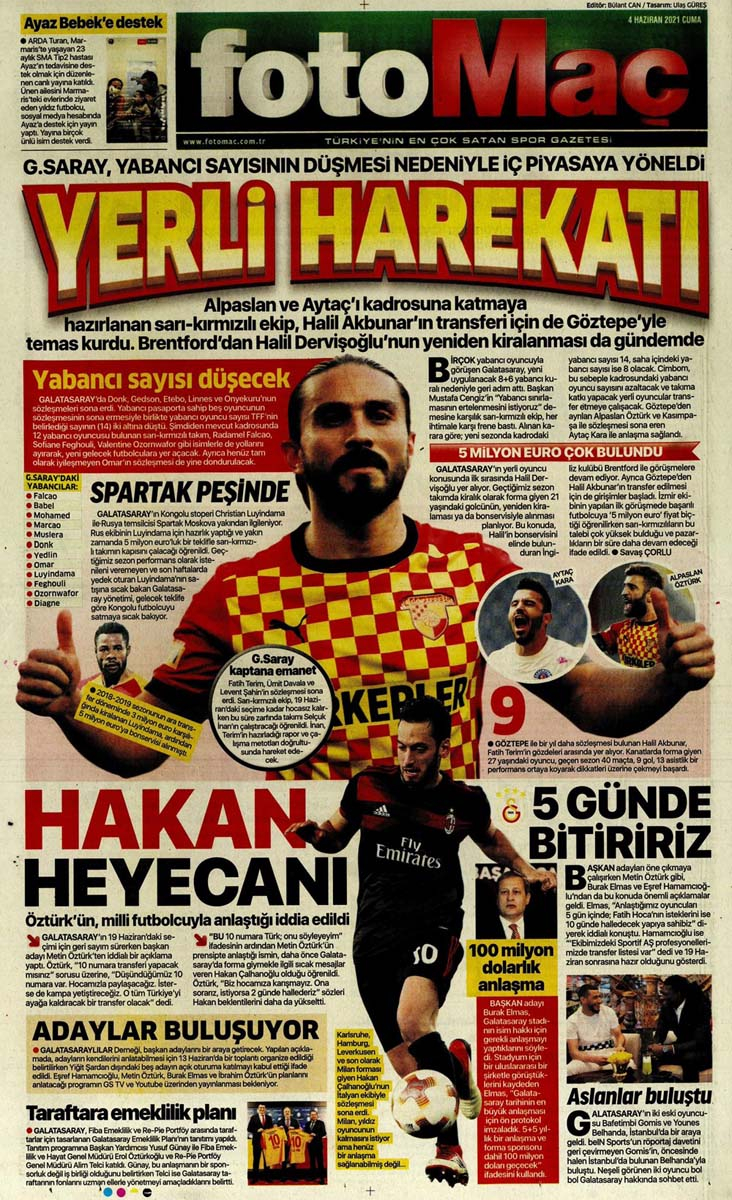 Gazetelerin spor manşetleri (4 Haziran 2021) Fenerbahçe, Galatasaray, Beşiktaş ve Trabzonspor'dan haberler 15