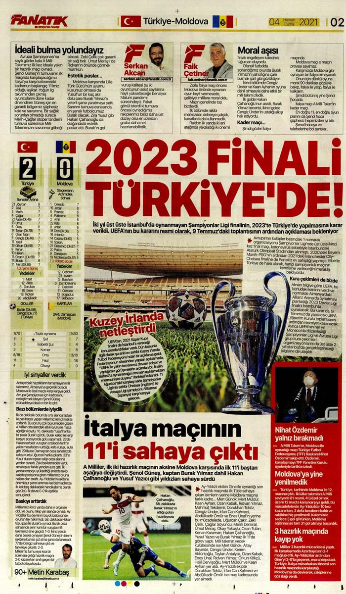 Gazetelerin spor manşetleri (4 Haziran 2021) Fenerbahçe, Galatasaray, Beşiktaş ve Trabzonspor'dan haberler 4