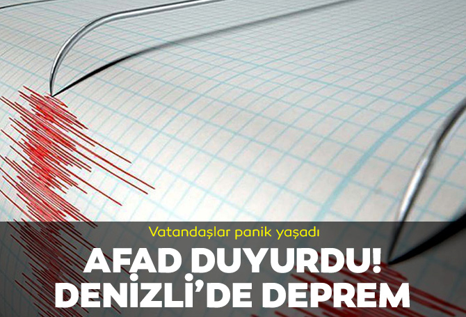 Son dakika |AFAD duyurdu:  Denizli'nin Honaz ilçesinde 3.8 büyüklüğünde deprem