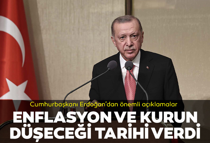 Cumhurbaşkanı Erdoğan, Muhtarlar Toplantısı'nda konuştu! Enflasyon ve döviz kurunun düşüşü için tarih verdi, muhtarların yeni maaşını açıkladı