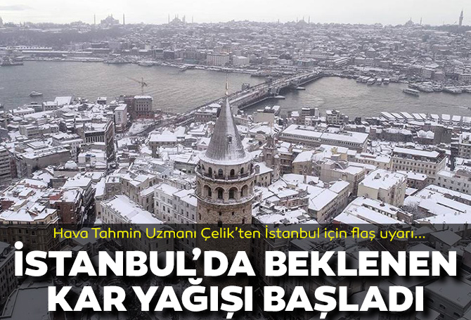 Son dakika | İstanbul’da beklenen kar yağışı başladı! Hava Tahmin Uzmanı uyardı