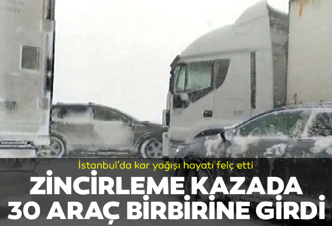 Son dakika | İstanbul Arnavutköy'de zincirleme trafik kazası: 30 araç birbirine girdi, trafik durdu