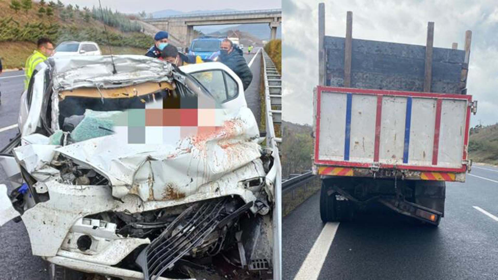 Bursa'da otomobil tıra arkadan çarptı! Feci kazada 4 kişi yaşamını yitirdi!