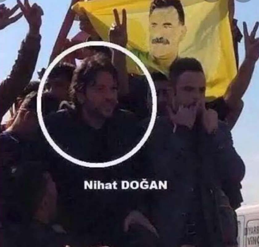 Tuğba Ekinci'nin Nihat Doğan'a öfkesi dinmiyor! Terör örgütü elebaşı Abdullah Öcalan bayrağıyla olan fotoğrafı paylaştı! Kendi gerçeği ortada