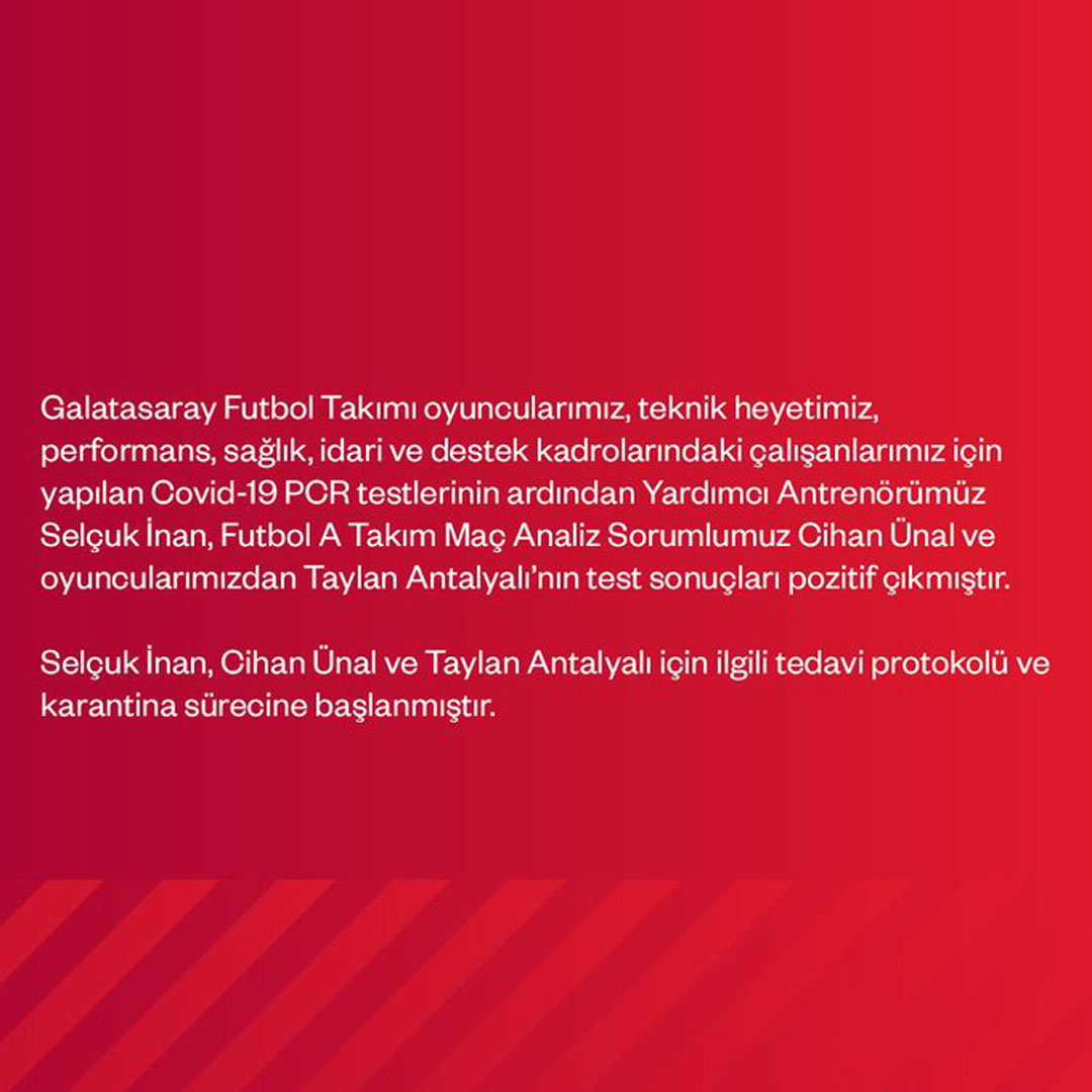 Son dakika! Galatasaray'da 3 yeni koronavirüs vakası!