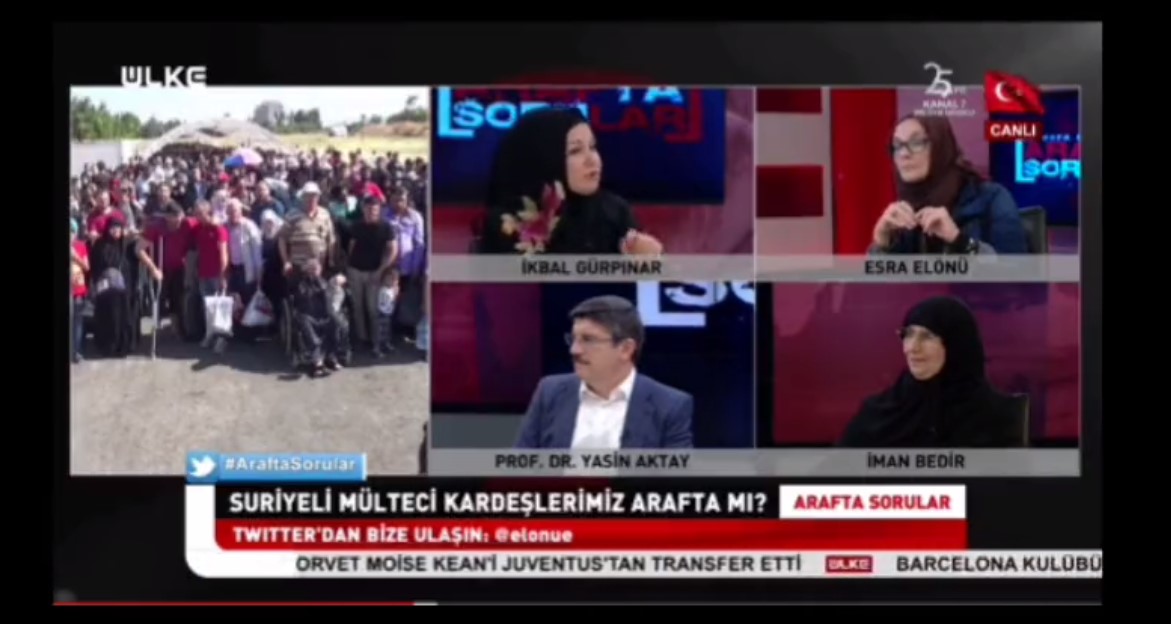İkbal Gürpınar ve Esra Elönü bir araya gelip Suriyelilerin Türkiye'ye bereket getirdiğini savundular! Kuraklık olacaktı, Suriyeliler geldi yağmur yağdı. 15 Temmuz'u onlar sayesinde kazandık