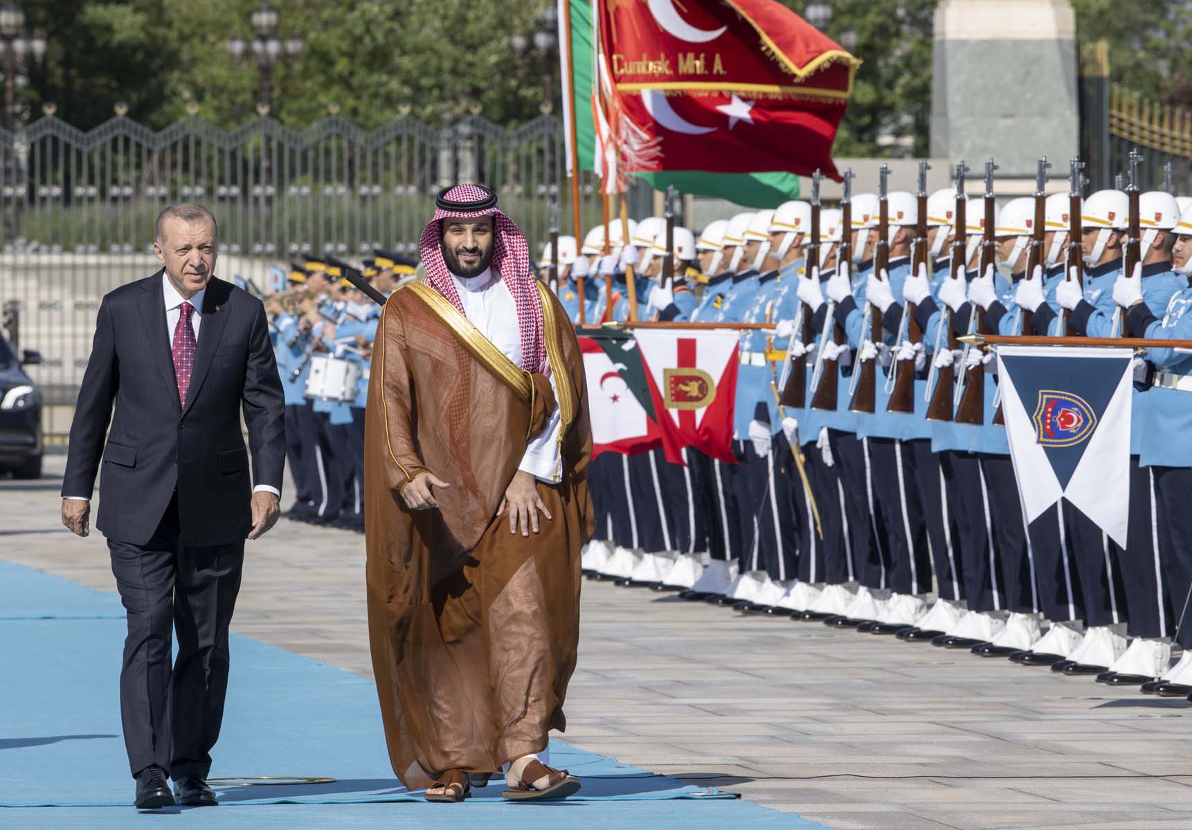 Cumhurbaşkanı Erdoğan törenle karşıladı: Suudi Arabistan Veliaht Prensi Selman Türkiye'de! 