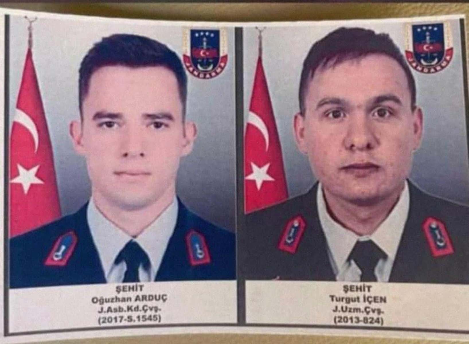 Son dakika | İçişleri Bakanlığı acı haberi duyurdu: Uzman Çavuş Turgut İçen ve Astsubay Kıdemli Çavuş Oğuzhan Arduç şehit oldu, 1 asker yaralandı