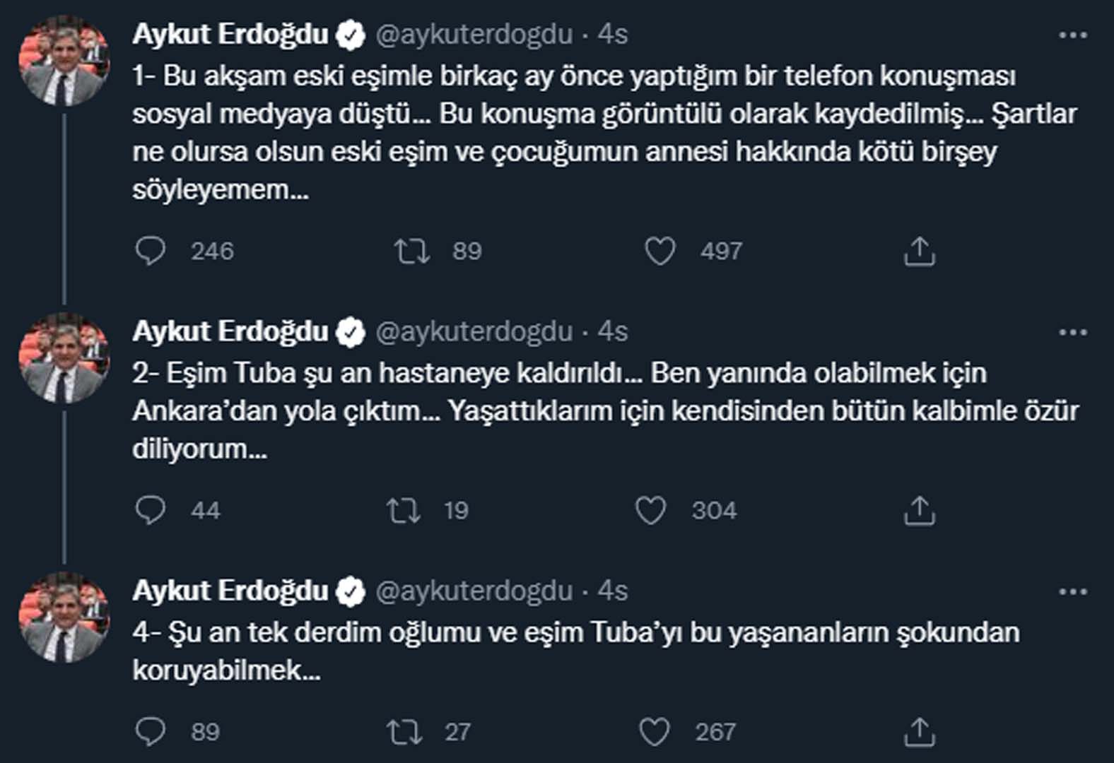 CHP'li Aykut Erdoğdu'nun özel hayatı ifşa oldu! Eski eşinin paylaşımı yeni eşi Tuba Torun'u hastanelik etti! 50 kişi ile yattı dediği...