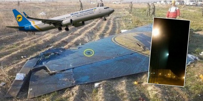 Ukrayna uçağının İran üzerinde vurulma anı!