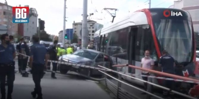 Güngören'de korkutan tramvay kazası!