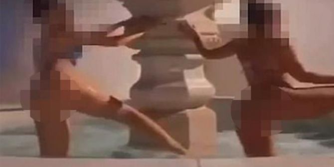 Kısıtlamada bikiniyle havuza girip eğlenen kadınlar cezadan kaçamadı!