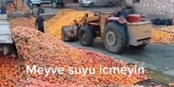 Adana'da tepki çeken görüntüler! Çürük meyvelerden meyve suyu mu yapılıyor?